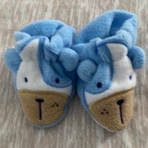 Adorable blue dog slippers 12 Months